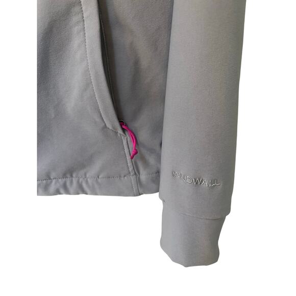 THE NORTH FACE Ruby Raschel Jacket Coat Gray Windfall Pink Fleece Lined Sz S - Picture 4 of 8